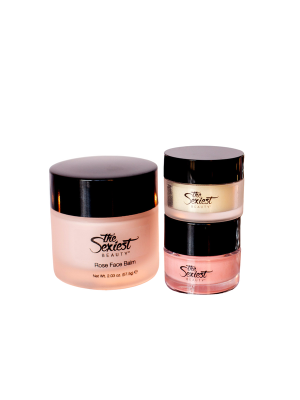 ROSE GLOW x LIPLOVE | Dry Skin & Lip Treatment 3 Pc. Set - IN STOCK