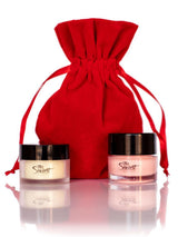 liplove lip care duo with red velvet bag