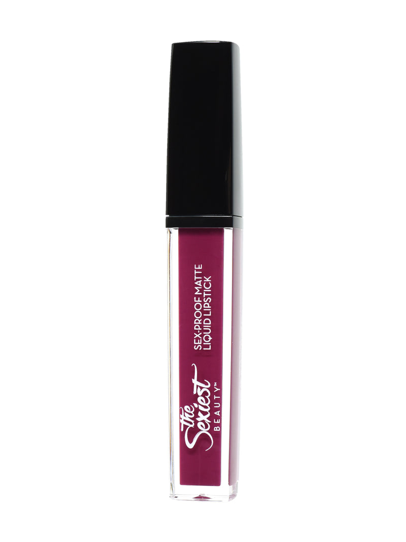 A juicy, berry plum liquid lipstick.