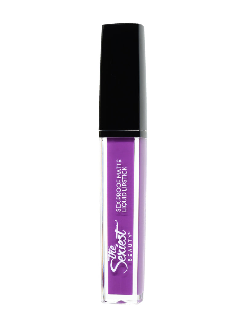 A vibrant violet liquid lipstick.
