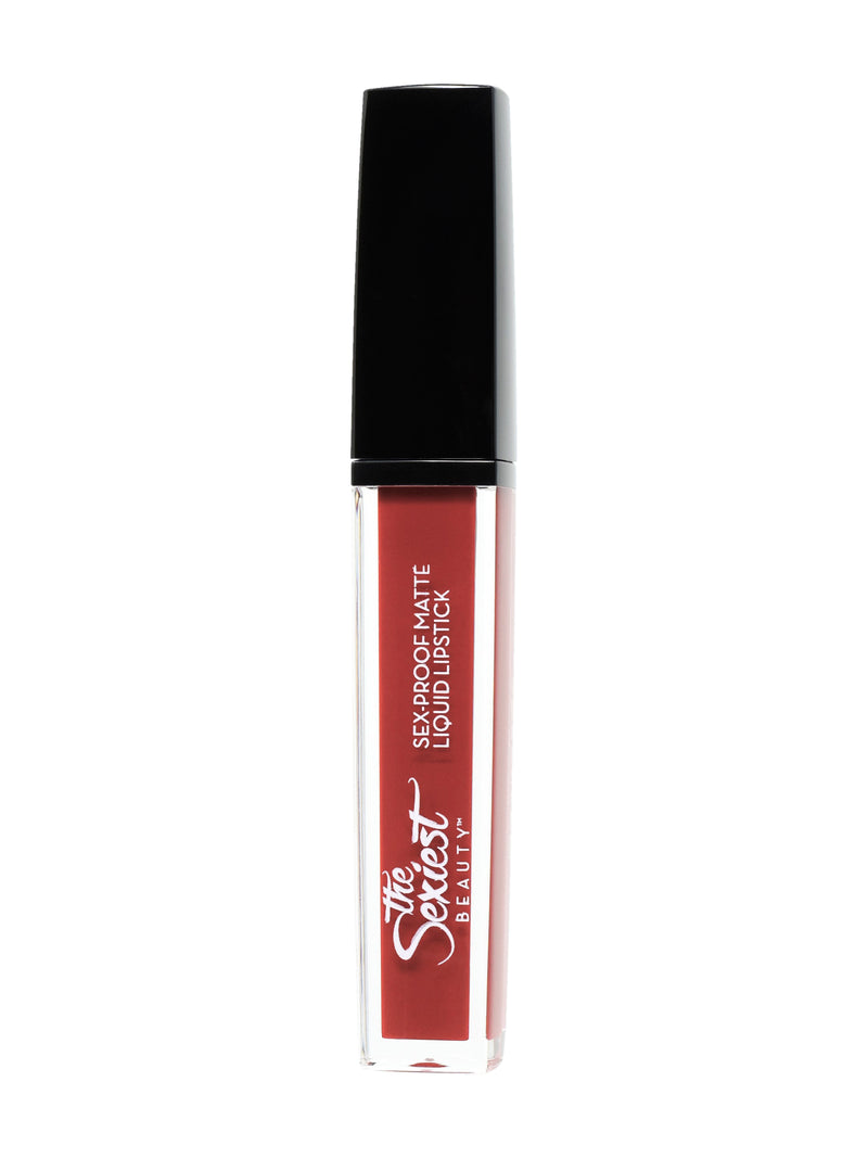 A nude, berry red liquid lipstick.